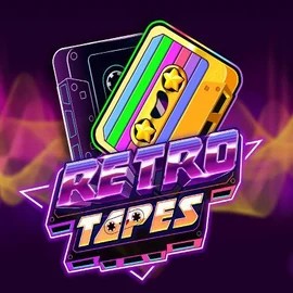 Retro Tapes logo by Push Gaming at Robocat CasinoRetro Tapes